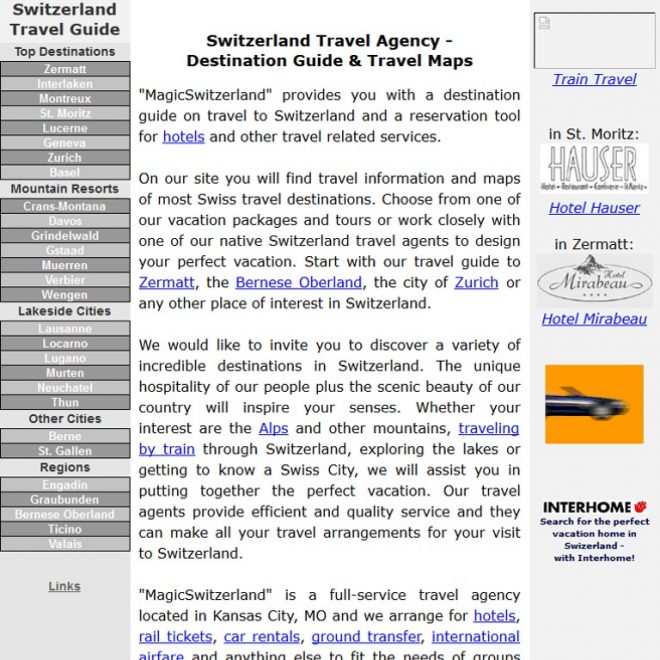 Agencia de Viajes a Suiza - 2005